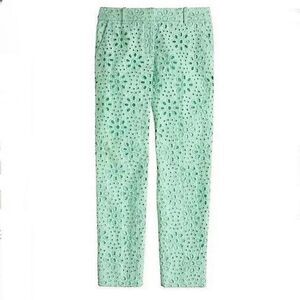 J Crew Eyelet Cafe Capri Pants